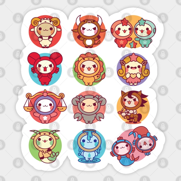 Kawaii Zodiac Sticker by Kappacino Creations